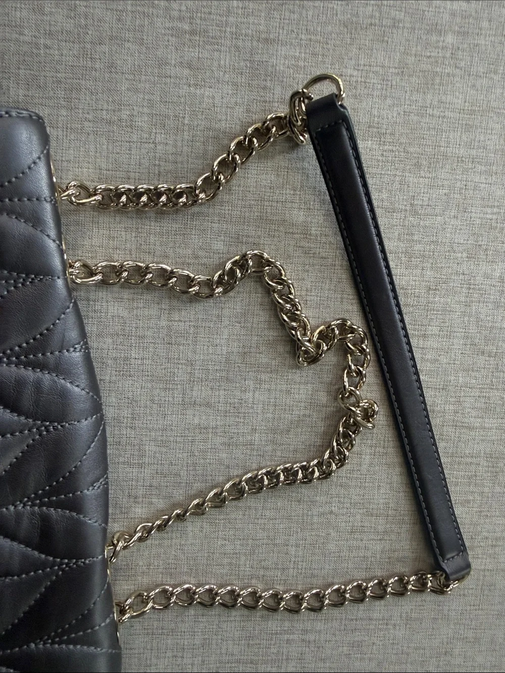 Kate Spade‎ Emelyn Briar Lane Quilted Gunmetal Shoulder Bag